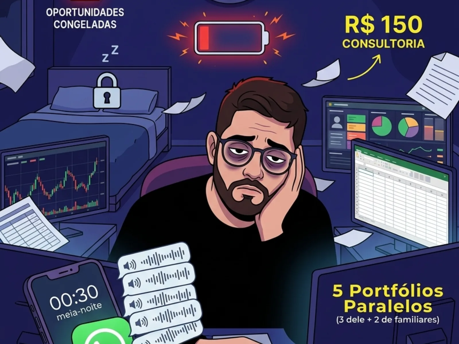 Rotina operacional e desafios de cobrança